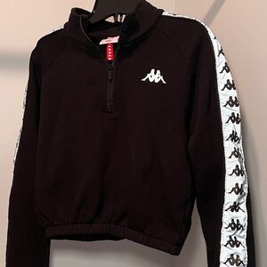 Kappa Black Zip-Up with Iconic Logo